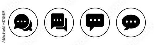 Chat icons set. speech bubble sign and symbol. comment icon. message