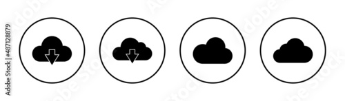 Cloud icons set. cloud sign and symbol