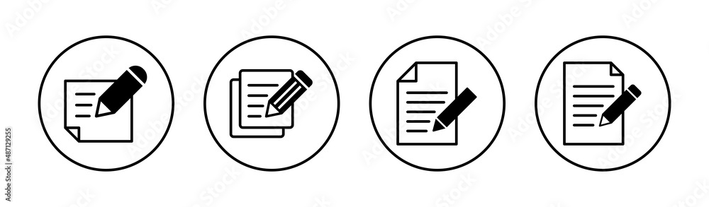 Note icons set. notepad sign and symbol Note icons set. notepad sign and symbol