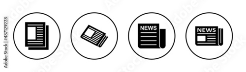 Newspaper icons set. news paper sign and symbolign