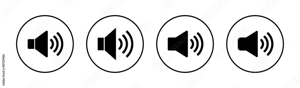 Speaker icons set. volume sign and symbol. loudspeaker icon. sound symbol Speaker icons set. volume sign and symbol. loudspeaker icon. sound symbol