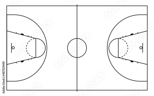 Basketball parquet floor