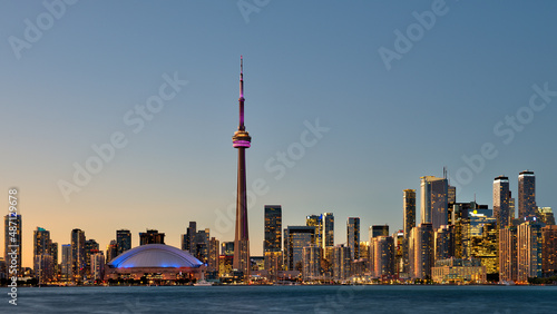 Photography Toronto Skyline at blue hour