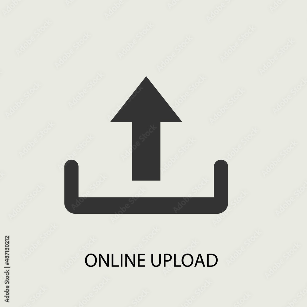 Online_upload vector icon illustration sign Online_upload vector icon illustration sign