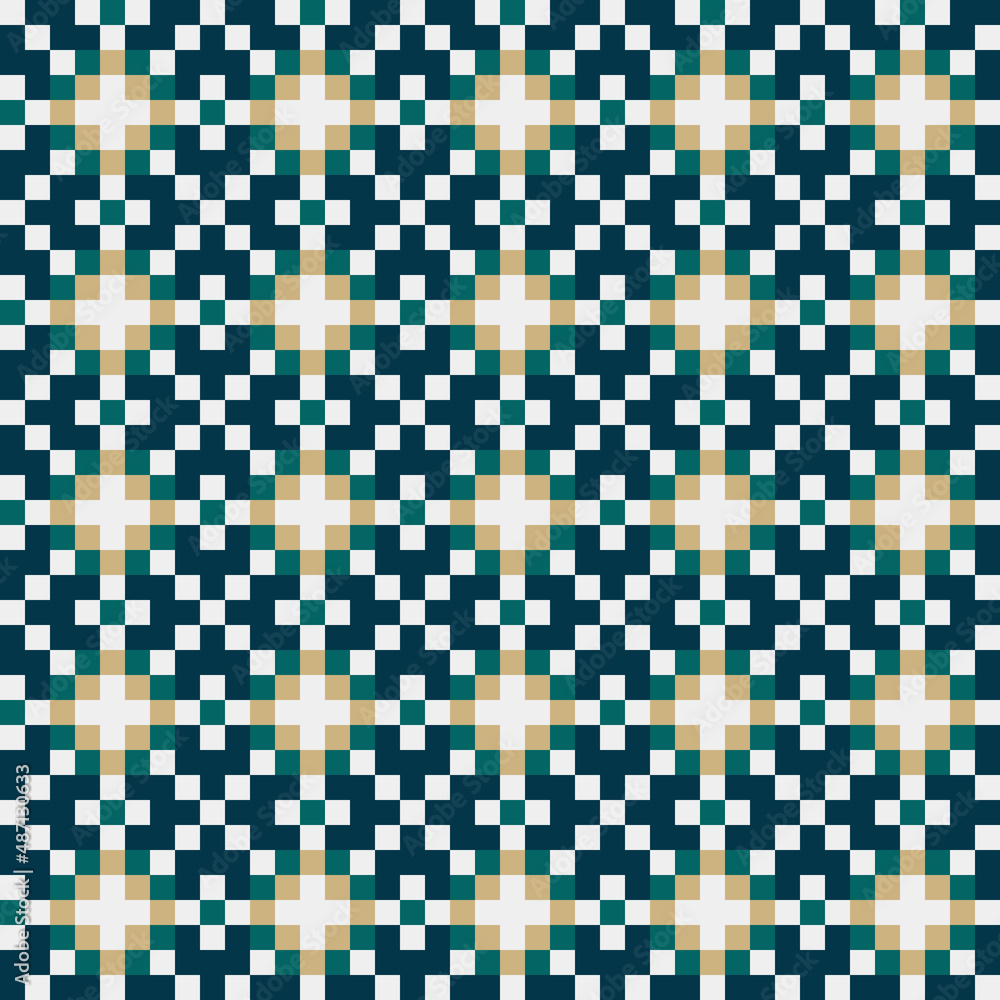 Fototapeta premium Abstract Cross Pattern generative computational art illustration