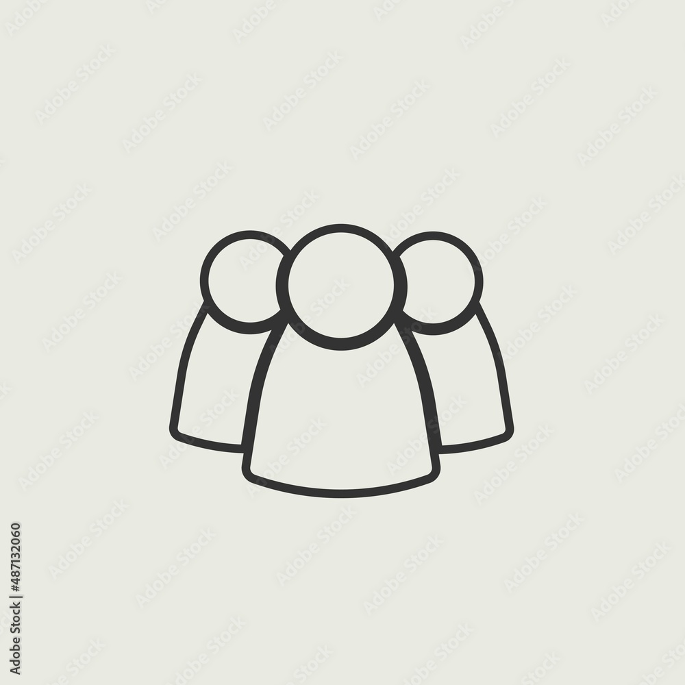 Obraz premium Team vector icon illustration sign