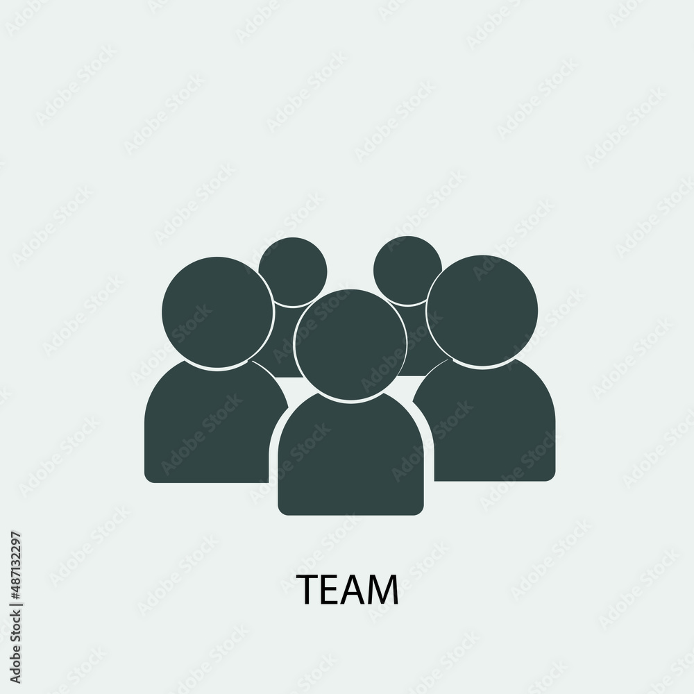 Team vector icon illustration sign Team vector icon illustration sign