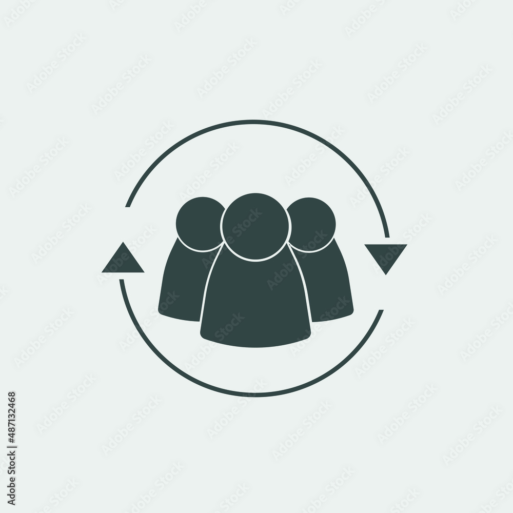 Team_management vector icon illustration sign Team_management vector icon illustration sign