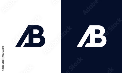 AB Letter Design Vector l Alphabet letters monogram icon logo AB