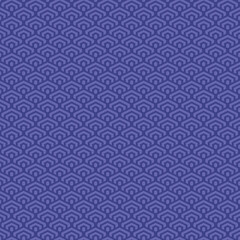 Wandcirkels Pantone 2022 very peri Pixel hexagon patroon Japanse stijl  © George_Chairborn