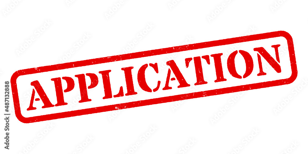 ‘Application’ Red Rubber Stamp ‘Application’ Red Rubber Stamp