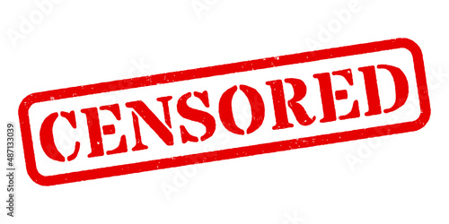 ‘Censored’ Red Rubber Stamp
