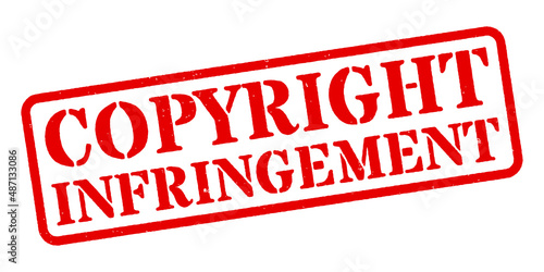 ‘Copyright Infringement’ Red Rubber Stamp