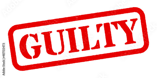‘Guilty’ Red Rubber Stamp