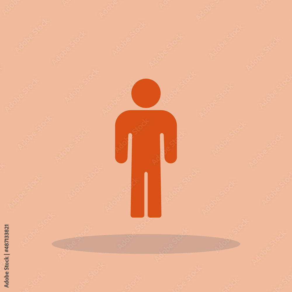 Man standing vector icon illustration sign Man standing vector icon illustration sign