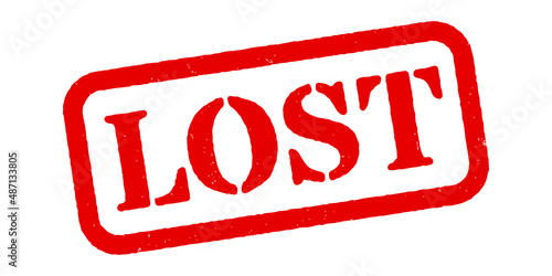 ‘Lost’ Red Rubber Stamp