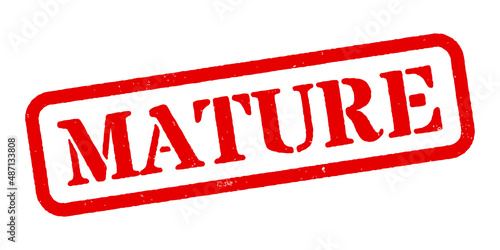 ‘Mature’ Red Rubber Stamp