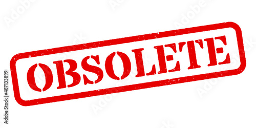 ‘Obsolete’ Red Rubber Stamp