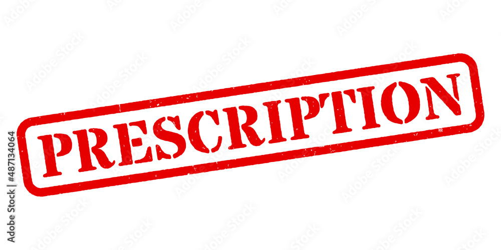 ‘Prescription’ Red Rubber Stamp ‘Prescription’ Red Rubber Stamp