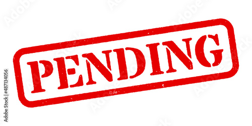 ‘Pending’ Red Rubber Stamp