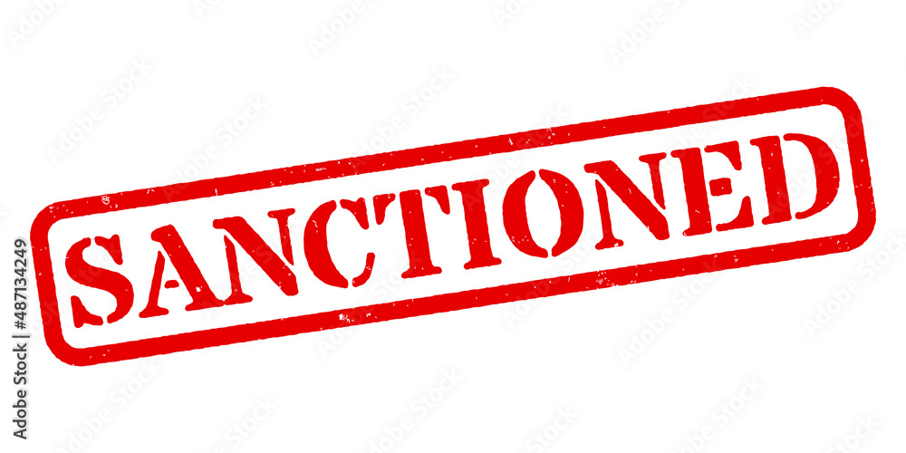 ‘Sanctioned’ Red Rubber Stamp ‘Sanctioned’ Red Rubber Stamp