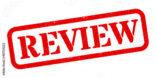 ‘Review’ Red Rubber Stamp