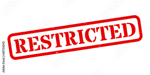 ‘Restricted’ Red Rubber Stamp
