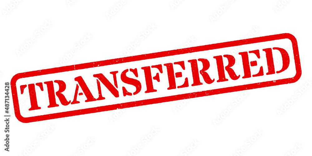 ‘Transferred’ Red Rubber Stamp ‘Transferred’ Red Rubber Stamp