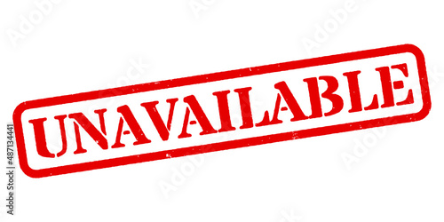 ‘Unavailable’ Red Rubber Stamp