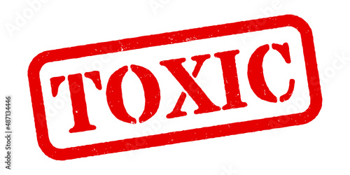 ‘Toxic’ Red Rubber Stamp
