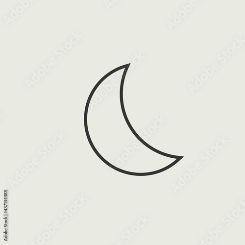 Moon vector icon illustration sign © Pethias