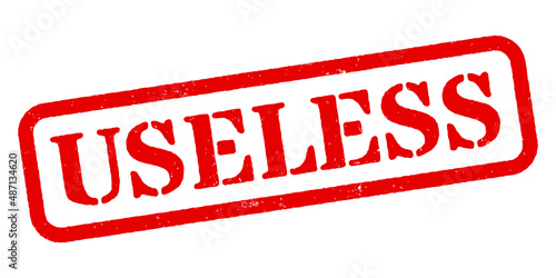 ‘Useless’ Red Rubber Stamp