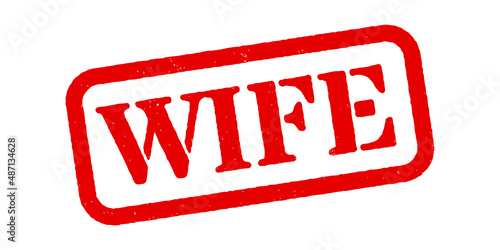 ‘Wife’ Red Rubber Stamp