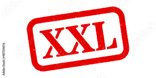 ‘XXL’ Red Rubber Stamp