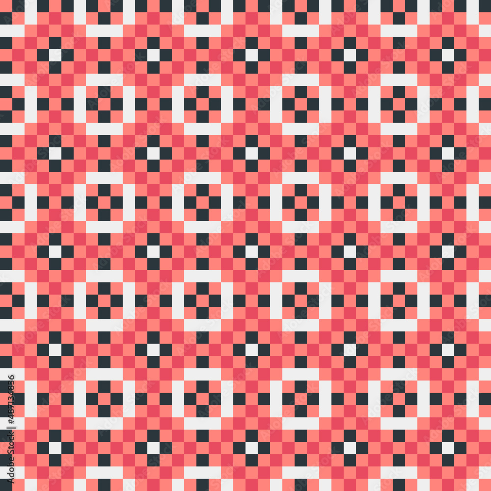 Fototapeta premium Abstract Cross Pattern generative computational art illustration