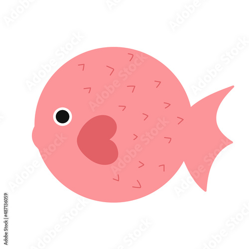 Underwater world with fish, stingrays, dolphins, octopuses and whales. Vector cute illustration of the ocean or sea. A set of marine and ocean underwater animals