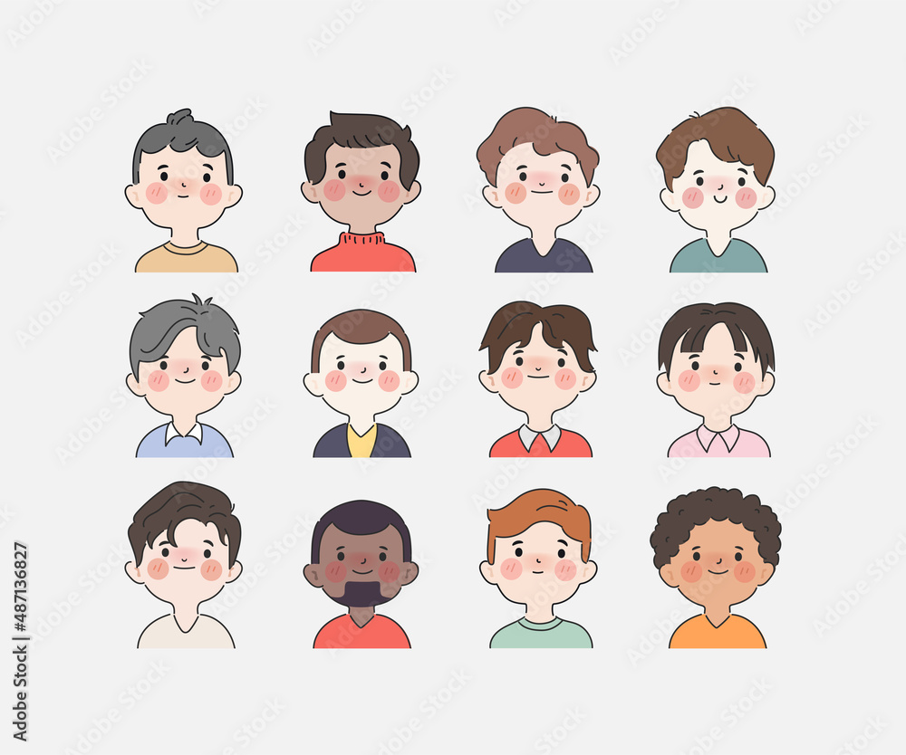 Hand drawn man collection character. Hand drawn man collection character.
