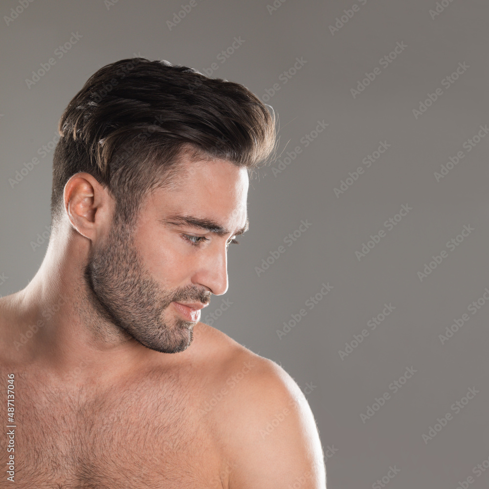 Obraz premium Young naked man portrait