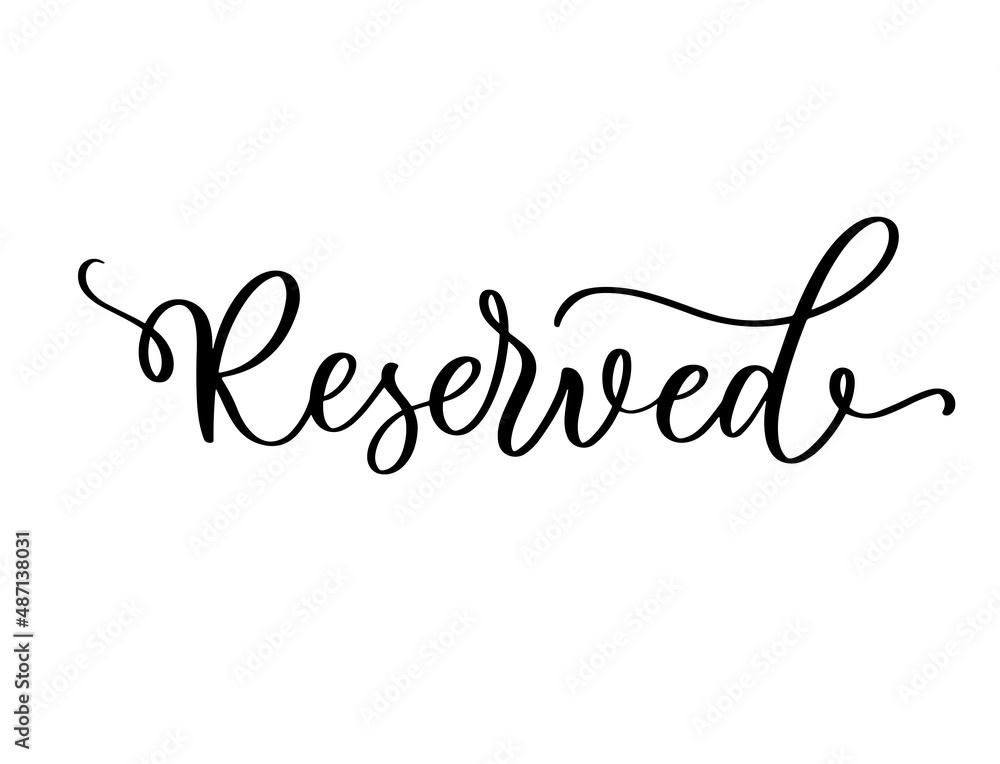 Reserved hand lettering inscription. Modern brush calligraphy.