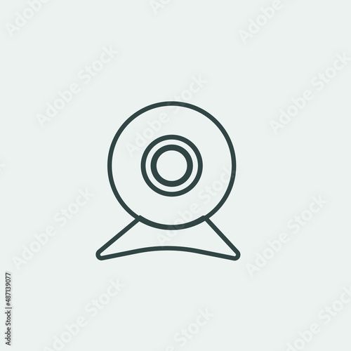 Web cam vector icon illustration sign