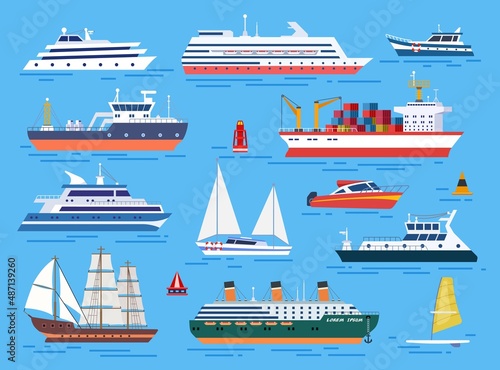 Print op canvas Sea ship