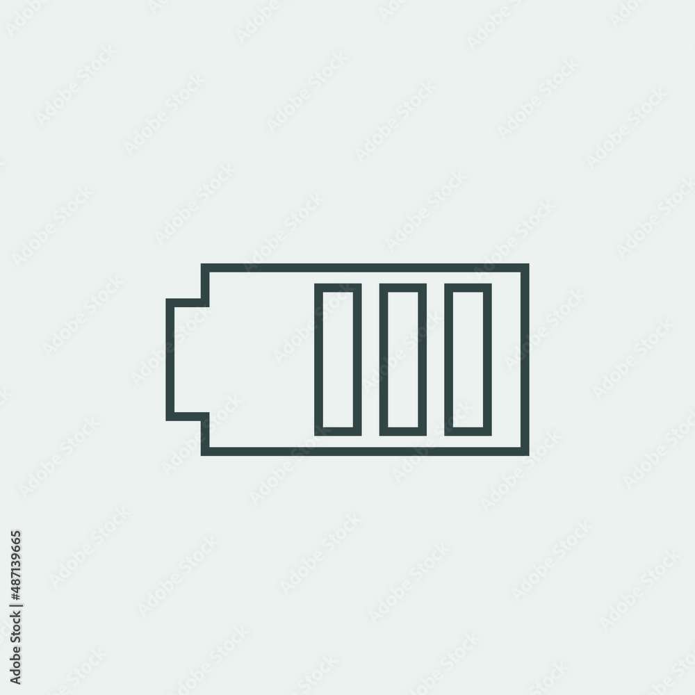 Battery life vector icon illustration sign Battery life vector icon illustration sign