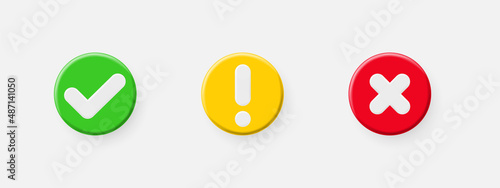 Yes, No, Exclamation sign buttons