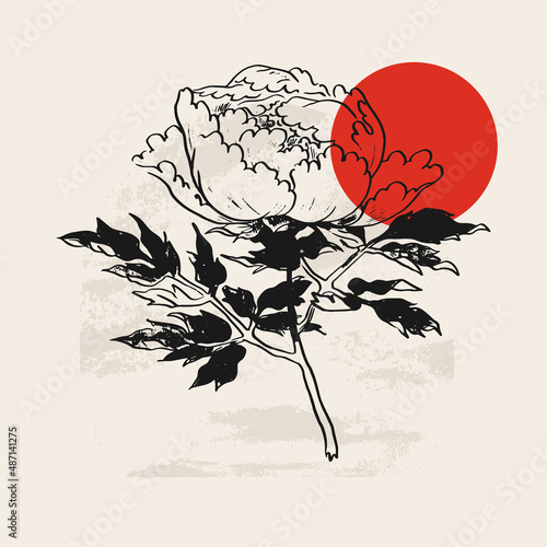 Traditional Japanese vector illustration. Traditional of Japan. Asian concept. Vintage art. Design for posters, book covers, brochures, flyers.