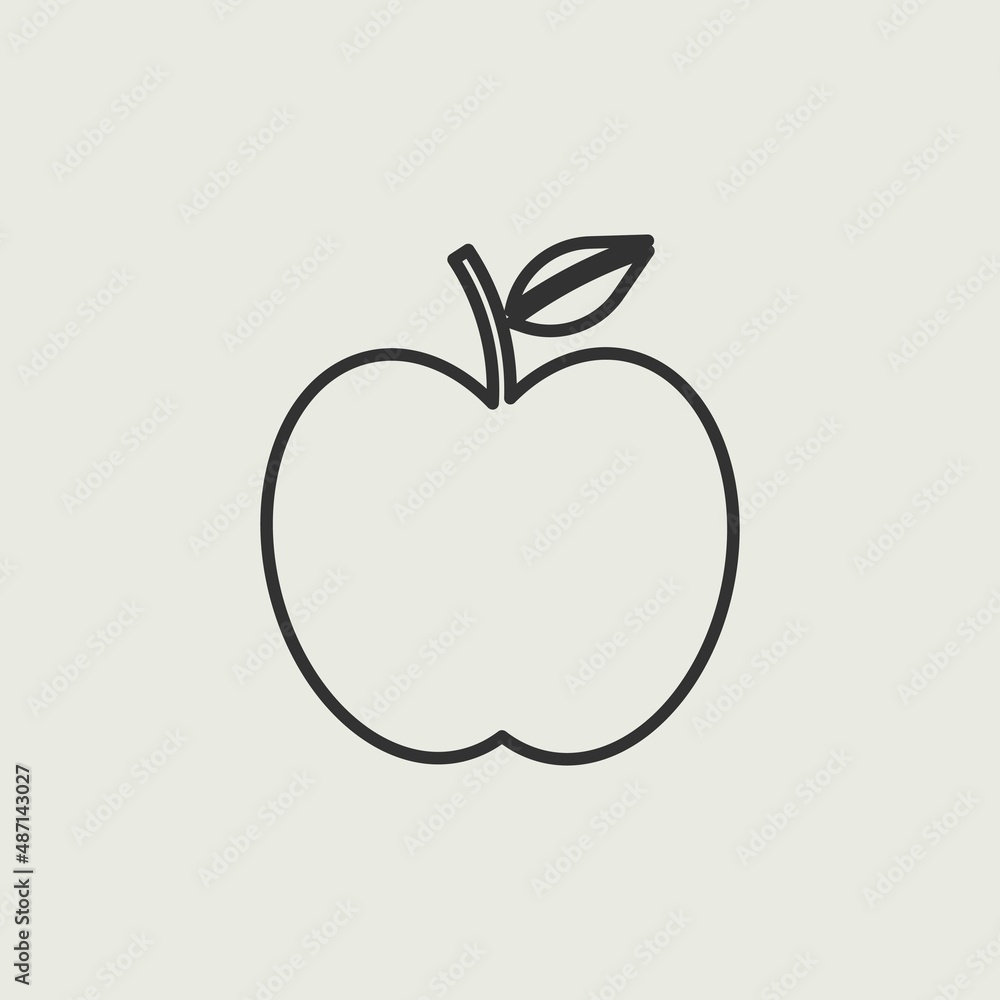 Apple vector icon illustration sign Apple vector icon illustration sign
