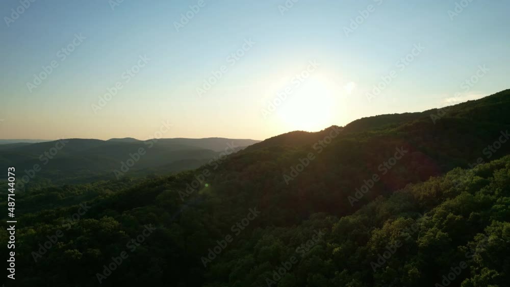Drone Shot over bulgarian village into hills and woods 03 Drone Shot over bulgarian village into hills and woods 03