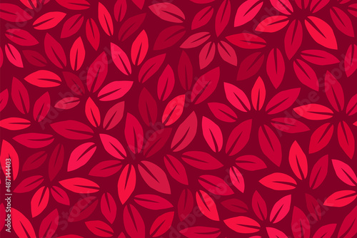 Leaves Pattern. Endless Background. Seamless