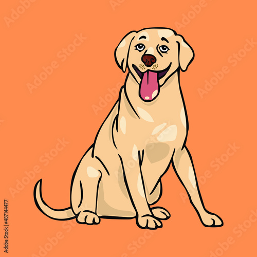 illustration of a dog with cute face