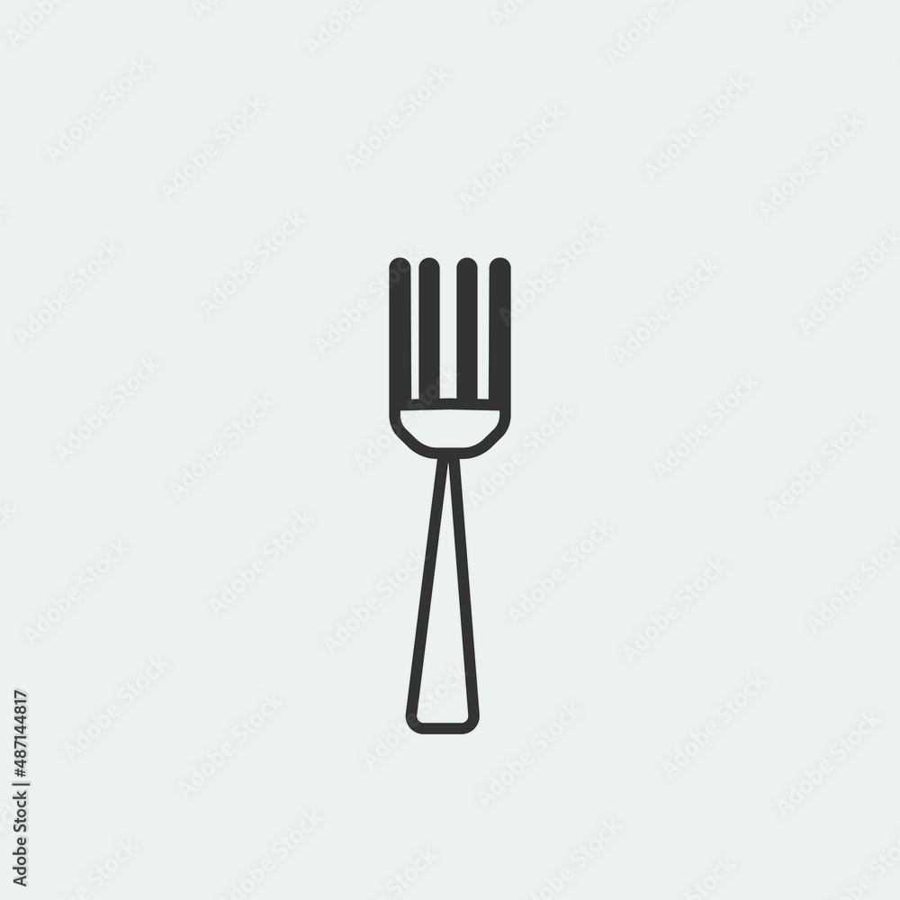 Cutlery folk vector icon illustration sign Cutlery folk vector icon illustration sign