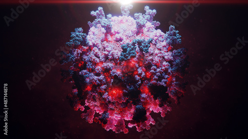 3D Rendering of Coronavirus
